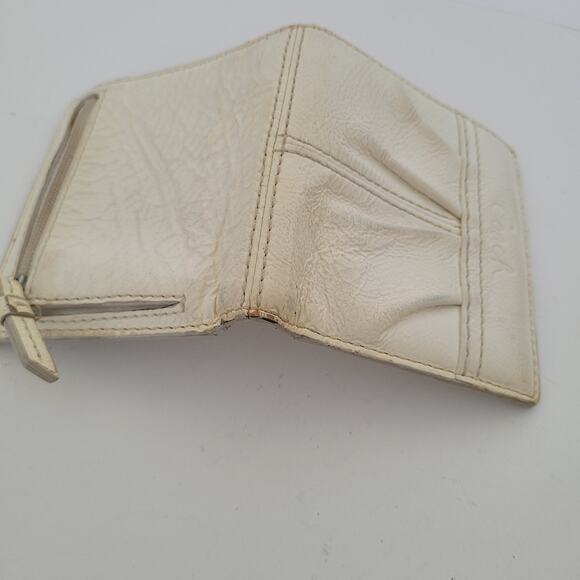Coach Madison Wallet White Bifold 3x3 Mini Small Card Bill Holder Logo Compact - Picture 7 of 12